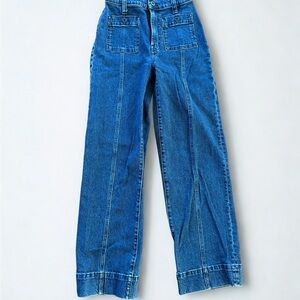 Madewell Blue Wide Leg Jeans. size 24